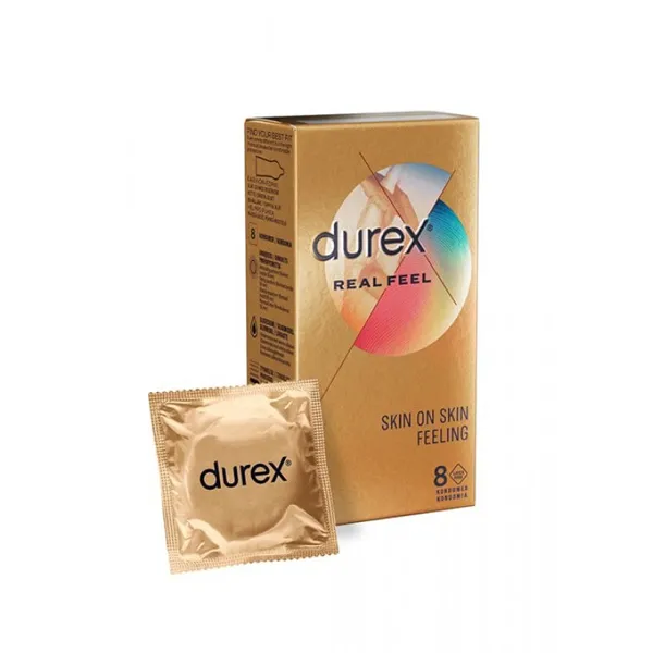 Pakke med Durex Real Feel kondomer